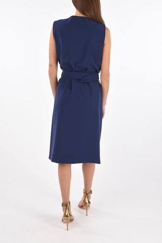 BOUTIQUE Sleeveless Shirt Dress with Decorative Buttons