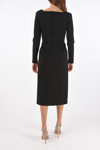 Long-sleeved Sweetheart Neckline Sheath Dress