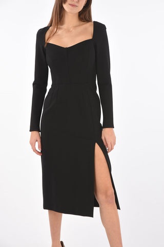 Long-sleeved Sweetheart Neckline Sheath Dress