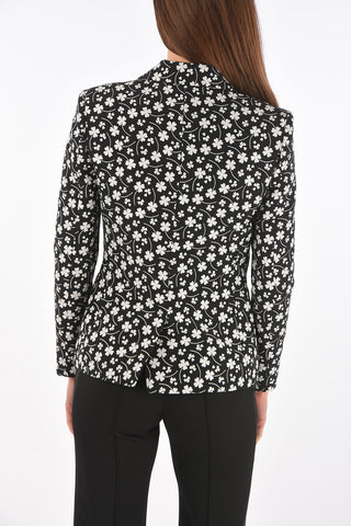 BOUTIQUE 2 Button Blazer with Quatrefoil Motif