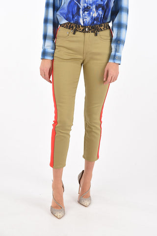 Mid Rise Skinny Fit Jeans with Contrasting Details