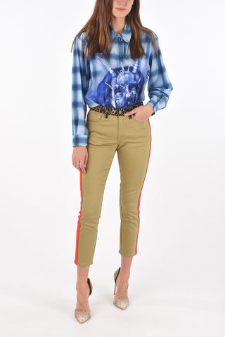 Mid Rise Skinny Fit Jeans with Contrasting Details
