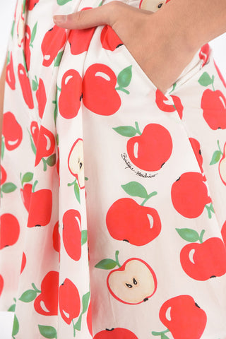 BOUTIQUE All Over Apple Printed Pleated Shorts