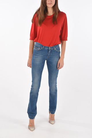 GIRLY Mid-waisted 5 Pocket SLIM FIT Denims