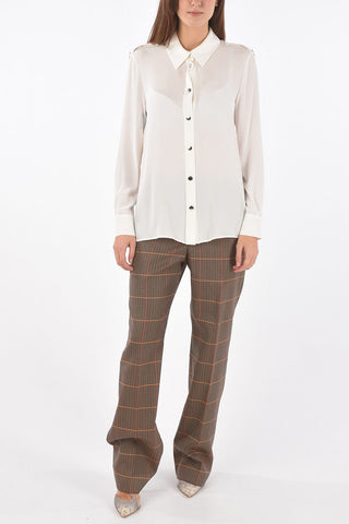BOUTIQUE Camicia con Bottoni a Pressione e Occhielli Decorativi