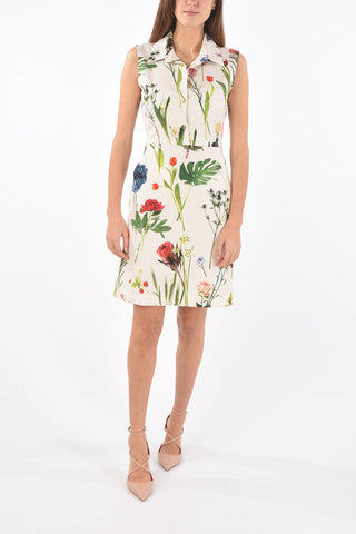 BOUTIQUE Vestito Tubino Fantasia Floreale con Colletto