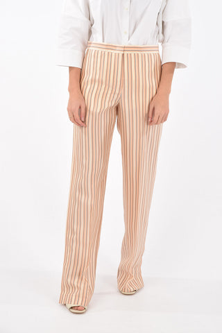 Pantaloni a Righe LUIGI con Pieghe Laterali
