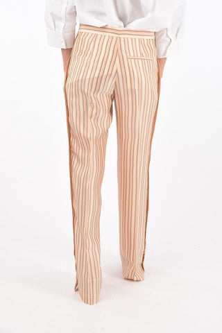 Pantaloni a Righe LUIGI con Pieghe Laterali