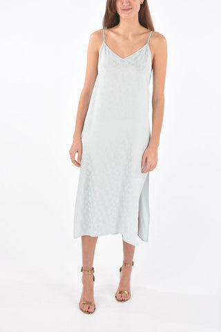 Monogram Satin Midi Dress