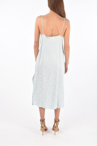 Monogram Satin Midi Dress