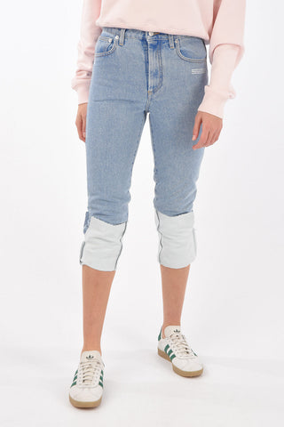 Straight Leg Jeans with Cuffed Hem