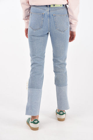 Straight Leg Jeans with Cuffed Hem