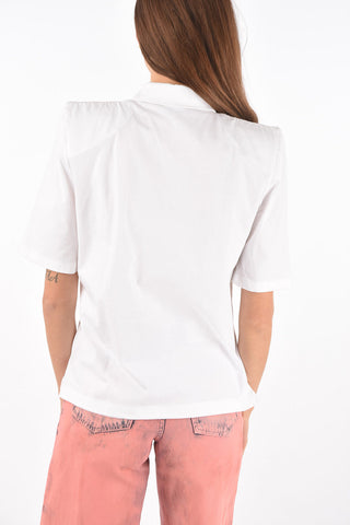Polo in Cotone con Spalline Imbottite