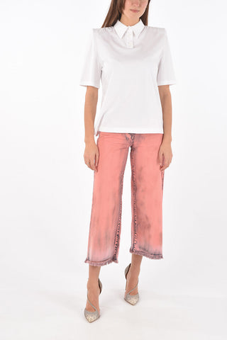Polo in Cotone con Spalline Imbottite