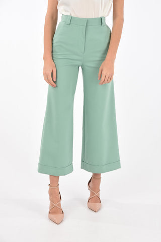 SEE BY Cuffed Palazzo Pants with Belt Loops