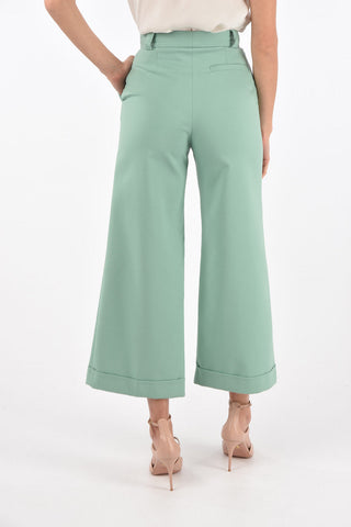 SEE BY Cuffed Palazzo Pants with Belt Loops