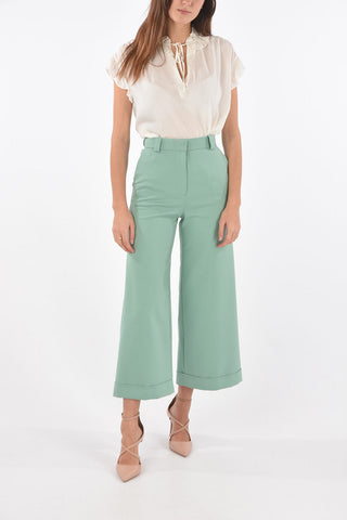 SEE BY Cuffed Palazzo Pants with Belt Loops