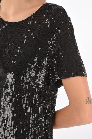 Round neck GOODY T-shirt With Hand embroidered Sequins