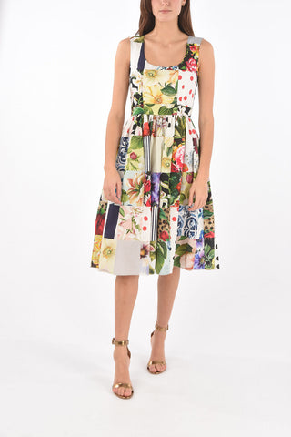 Vestito Pinafore Patchwork in Cotone
