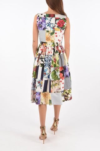 Vestito Pinafore Patchwork in Cotone