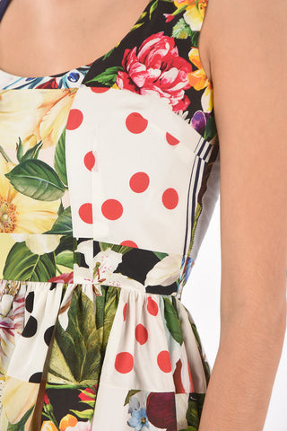 Vestito Pinafore Patchwork in Cotone