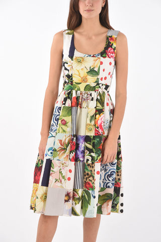 Vestito Pinafore Patchwork in Cotone