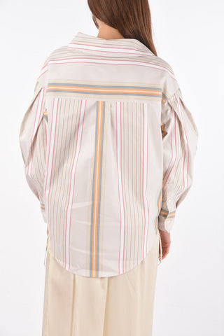 Bayadere Cotton Wrap Shirt