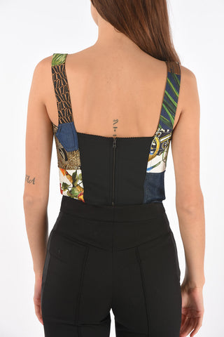 Sweetheart Neckline Patchwork Corset