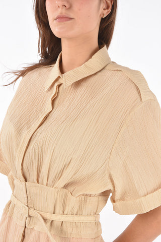 Chemisier BASCHINA in Tessuto Jacquard con Cintura