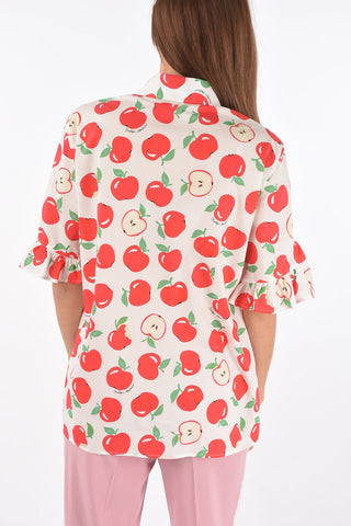 BOUTIQUE All Over Apple Printed Short Sleeve Shirt