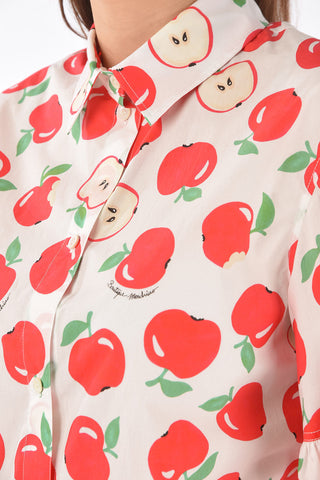 BOUTIQUE All Over Apple Printed Short Sleeve Shirt