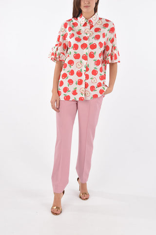 BOUTIQUE All Over Apple Printed Short Sleeve Shirt