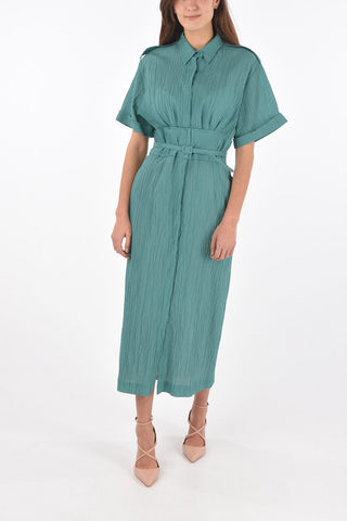 Jacquard Fabric BASCHINA Shirt Dress with Belt