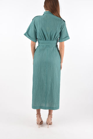 Jacquard Fabric BASCHINA Shirt Dress with Belt