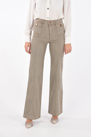 SEE BY Patch Pocket Boot Cut Denims