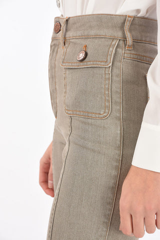 SEE BY Patch Pocket Boot Cut Denims