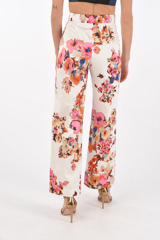 Floral Printed Paperbag Pants