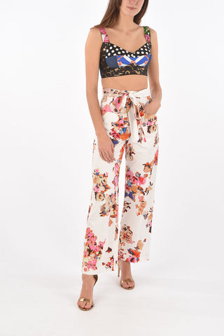 Floral Printed Paperbag Pants