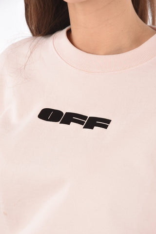 Cropped OFF BOLD FLOCK Crewneck Sweatshirt