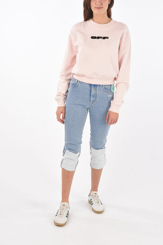 Cropped OFF BOLD FLOCK Crewneck Sweatshirt
