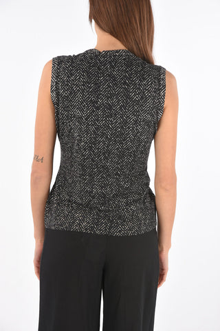 Gilet in Lana Vergine Herringbone