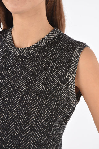 Gilet in Lana Vergine Herringbone