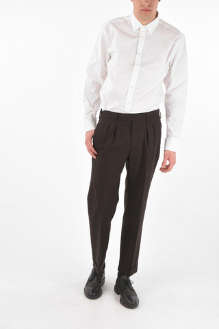 Double-pleated 4 Pocket Virgin Wool Pants