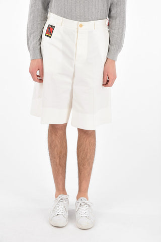 Shorts with embroidered patch