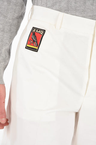 Shorts with embroidered patch