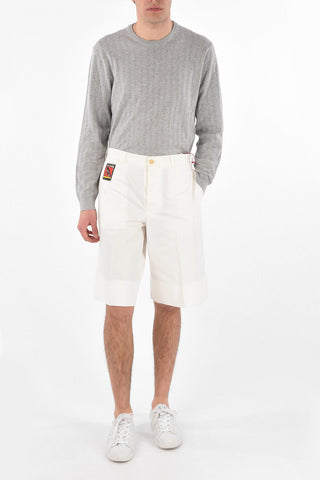 Shorts with embroidered patch