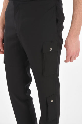 Ankle Drawstring Wool Cargo Pants