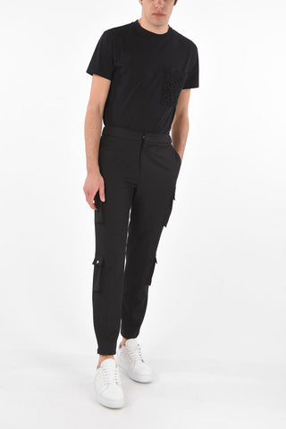 Ankle Drawstring Wool Cargo Pants