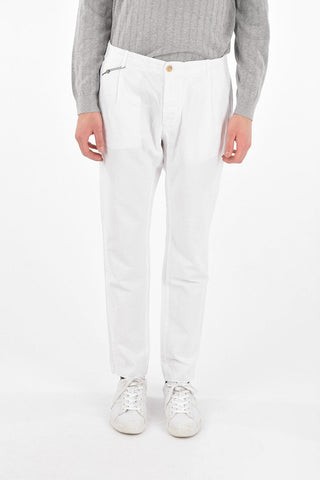 Single-pleated 4 Pocket Linen Blend Pants
