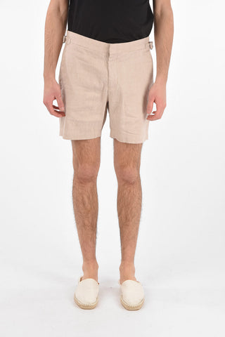 4 Pocket Linen Blend Shorts